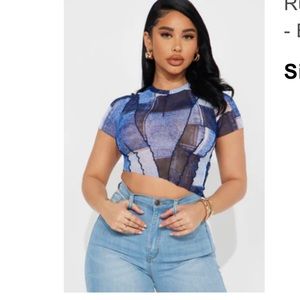 Adorable fashion Nova mesh top